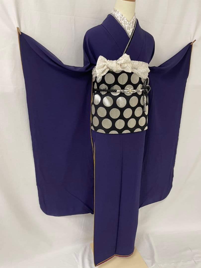 【WA-Modern】★★正絹無地振袖7点フルセット★★