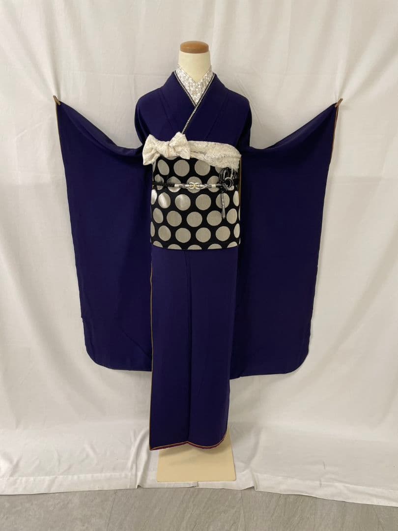 【WA-Modern】★★正絹無地振袖7点フルセット★★