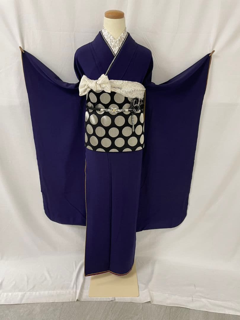 【WA-Modern】★★正絹無地振袖7点フルセット★★