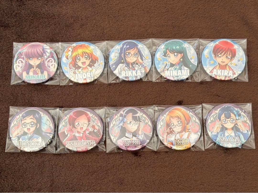 プリキュア缶バッジ　アイドルプリキュア缶バッジ　春フェス　コンプリート　CURE