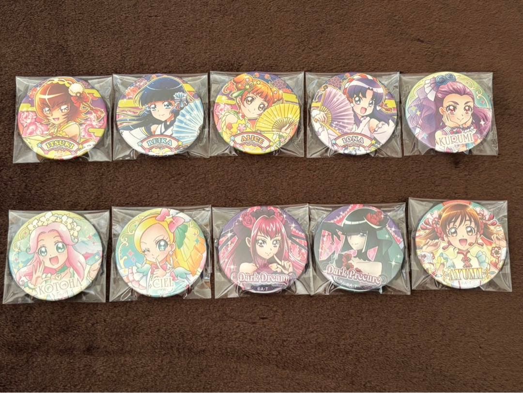 プリキュア缶バッジ　アイドルプリキュア缶バッジ　春フェス　コンプリート　CURE