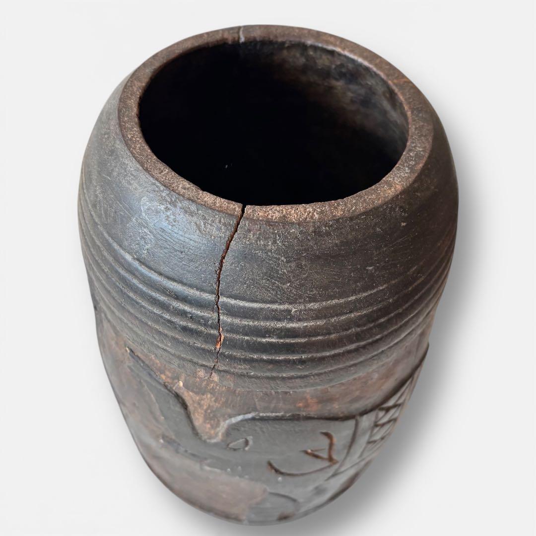 【民藝・プリミティブ】古木 くり抜き 木鉢 木桶 原木　花器含む 6点セット