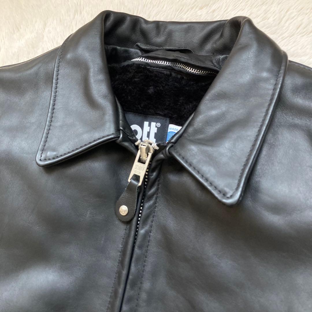 ✨特大サイズ44✨美品ショットSchott シングルライダース 米国製 ライナー