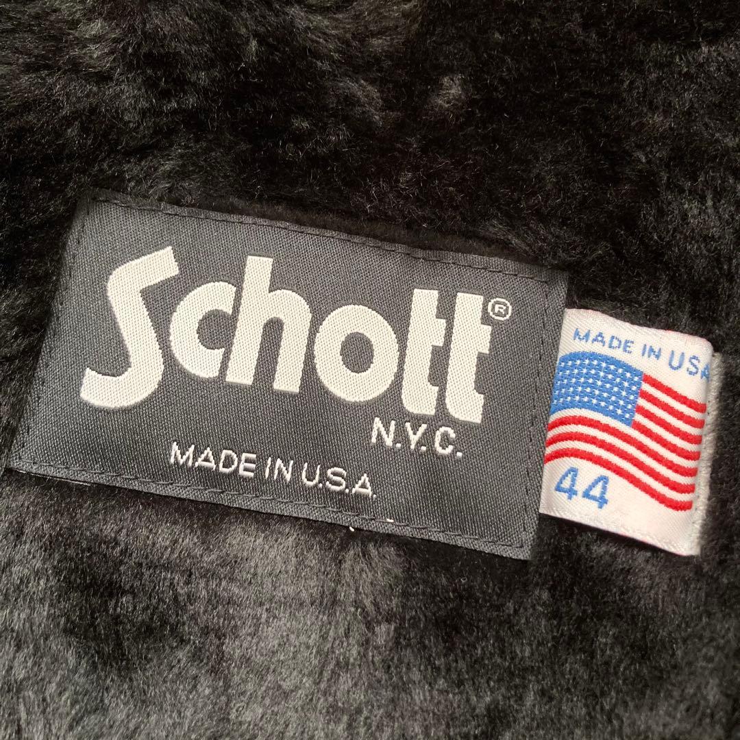 ✨特大サイズ44✨美品ショットSchott シングルライダース 米国製 ライナー