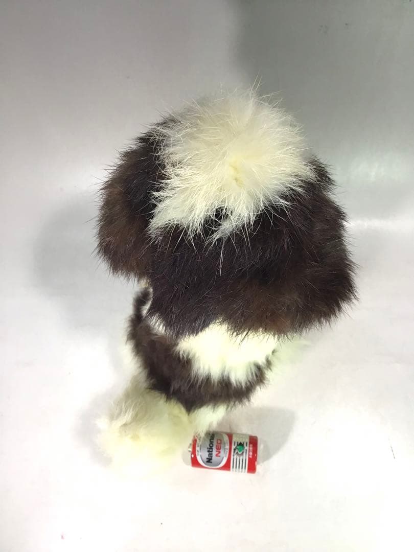 昭和30年 チン 狆 本物 兎の毛 ぬいぐるみ 犬 人形 アンティーク 毛皮