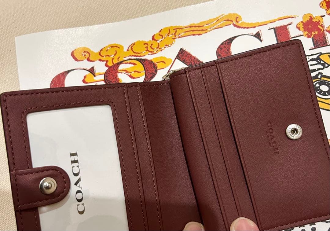 新品　COACH ピンク 二つ折り財布　福袋 2026