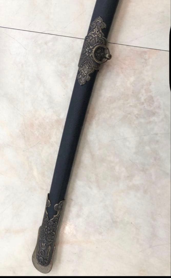 大日本帝国海軍 将校用 儀礼刀長剣 海軍桜刻印有 模造刀身 サーベル　美品 海軍