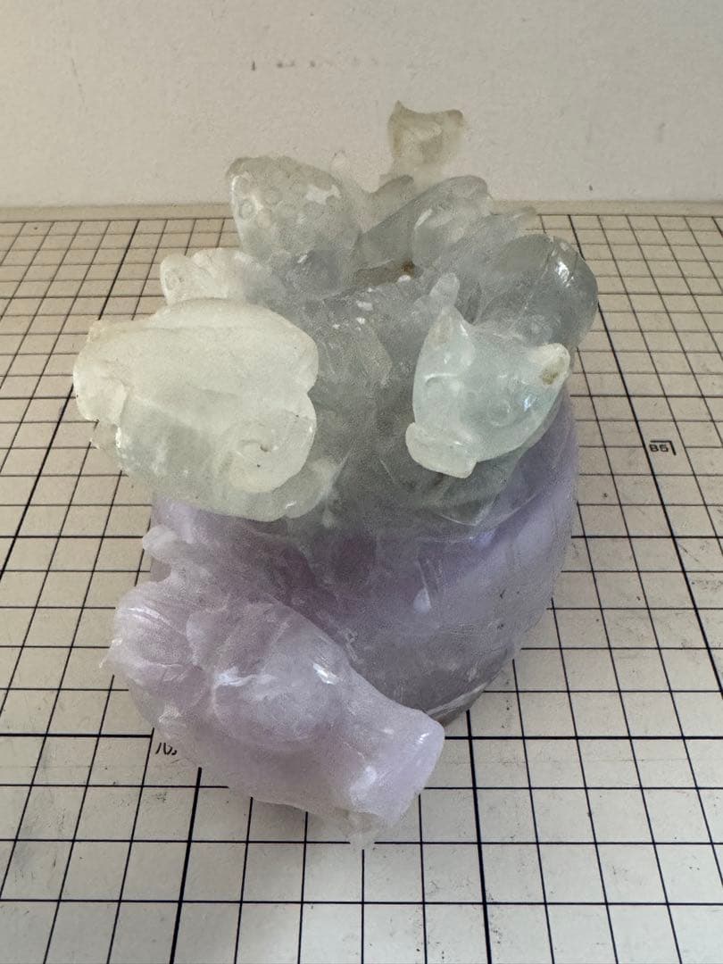 フローライトのロングイ(龍亀)の置物