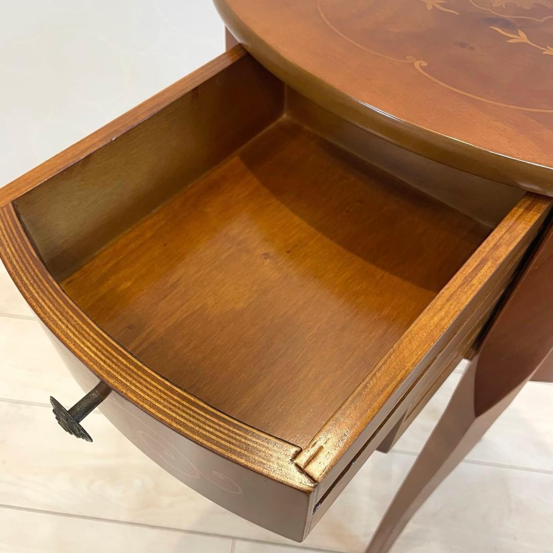 猫脚 アンティーク コンソール サイドテーブル 2段チェスト 飾り彫り入り 洋風