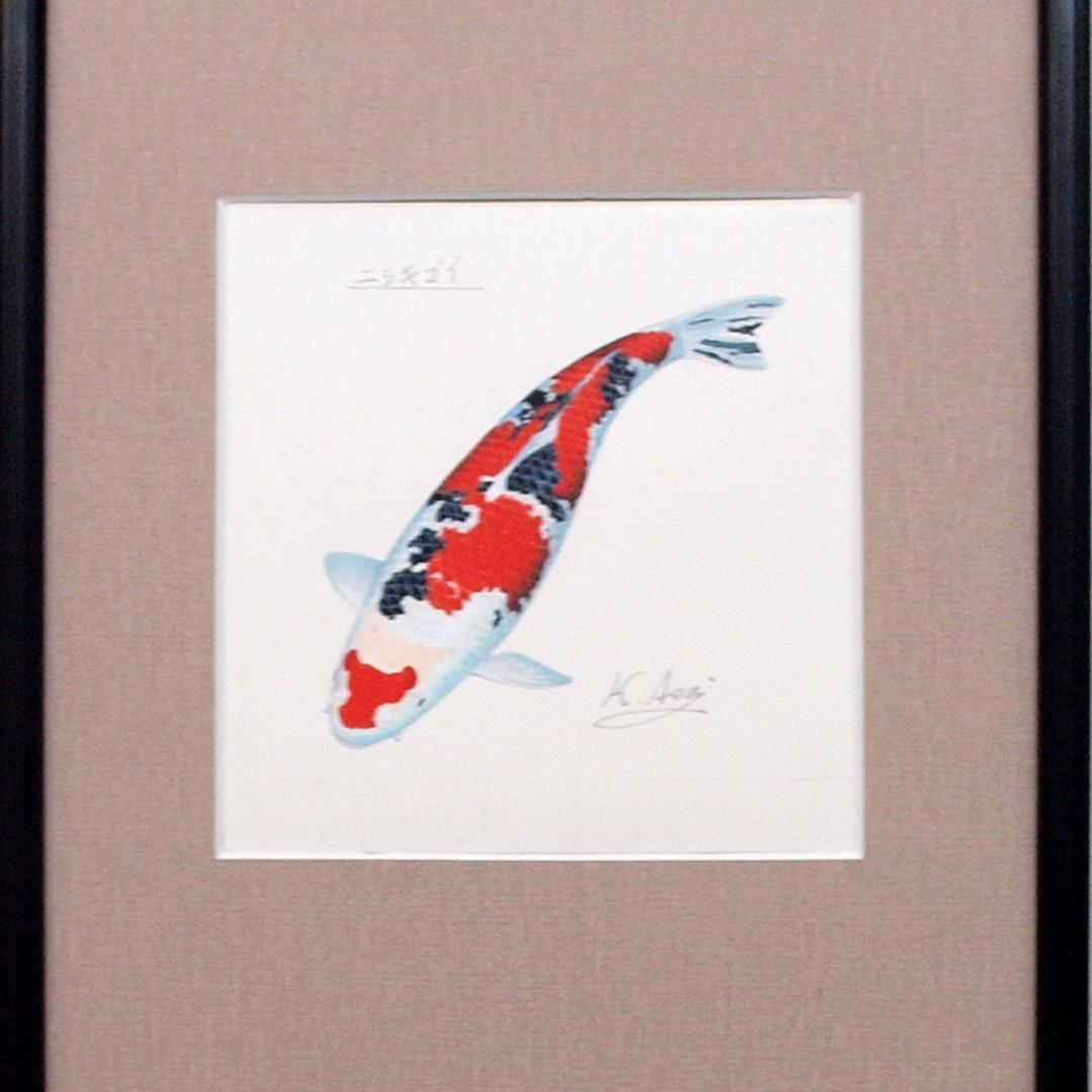 【絵画】ネイチャーアート「錦鯉」原画