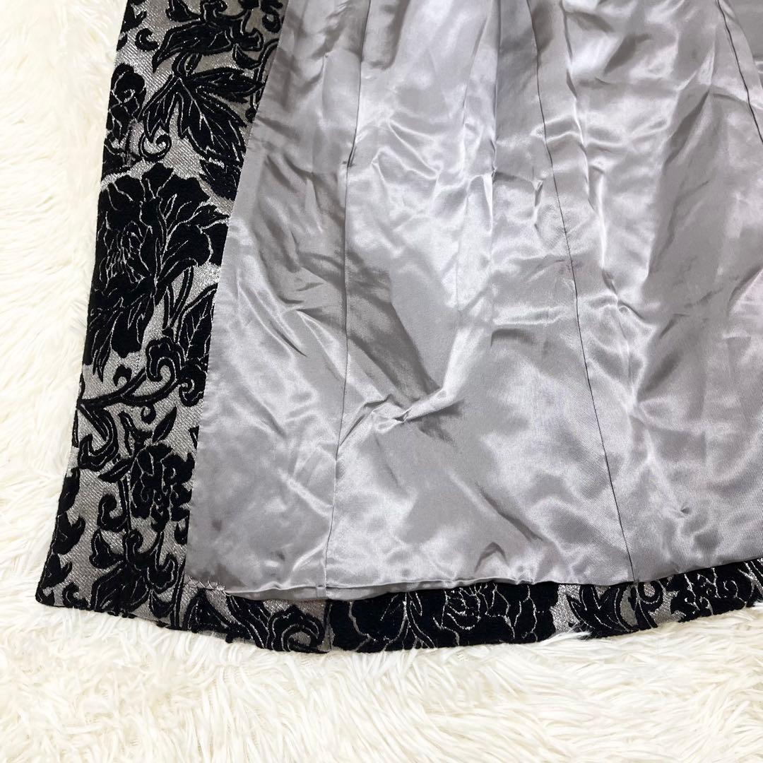 希少　ヴィヴィアンタム 総柄 ウールコート　ベロア　切替　異素材　刺繍　S