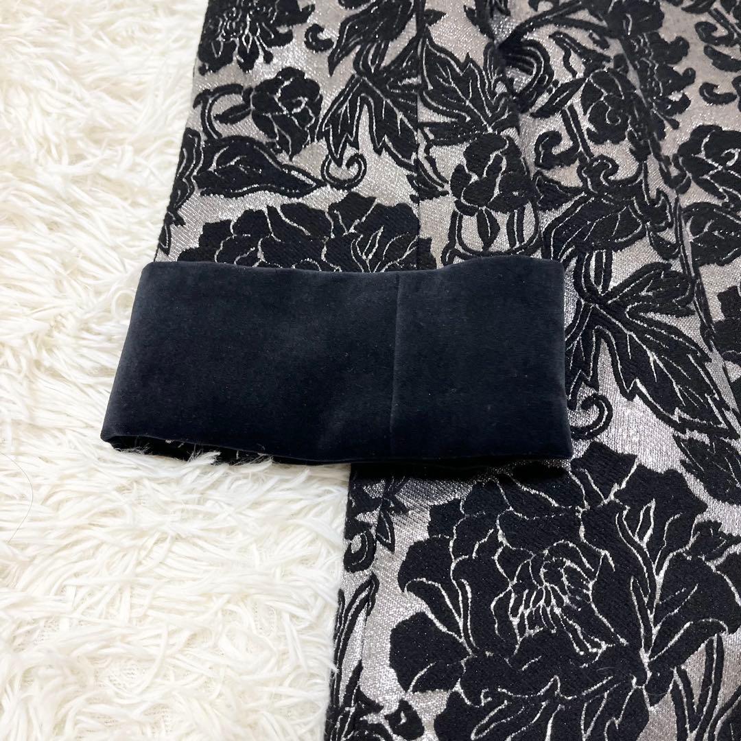 希少　ヴィヴィアンタム 総柄 ウールコート　ベロア　切替　異素材　刺繍　S