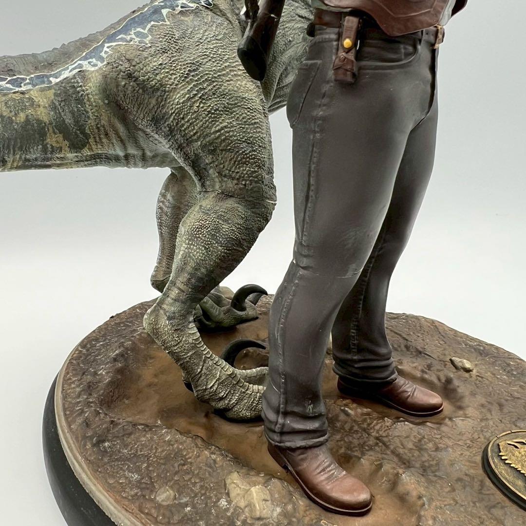 ジュラシックパーク　クロニクル　フィギュア　ブルー　恐竜　ラプトル　膝破損修復品