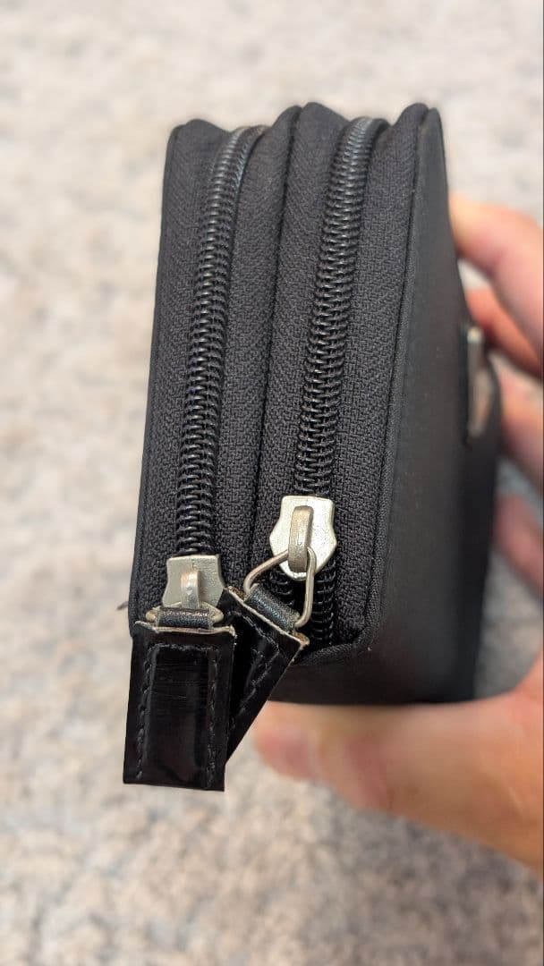 【ゆーゆーゆ  】PRADA Wファスナー 財布 ブラック