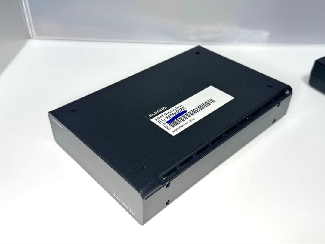 ELECOM 外付けハードディスク 4TB ELD-XEDO40UBK