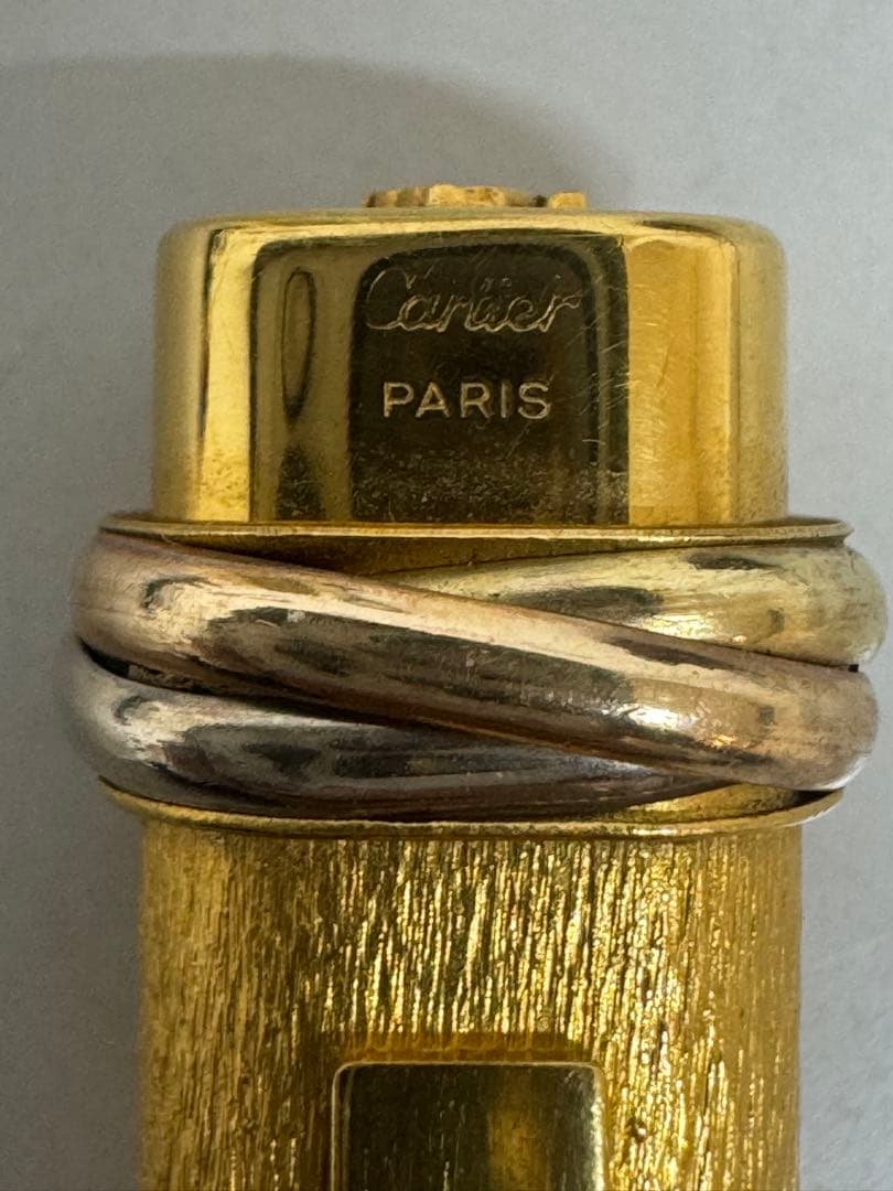 Cartierヴィンテージ　トリニティ　ロゴ入り　キャップ式　ボールペン