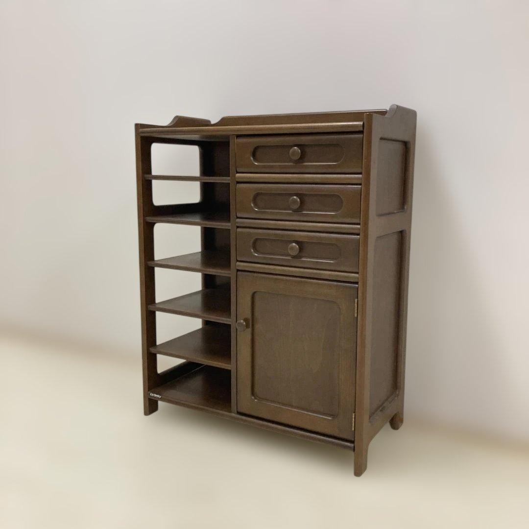 【カリモク】サイドボード　キャビネット　電話台　FAX台　スリッパ