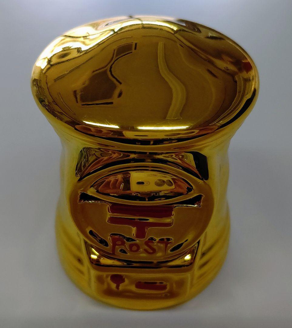 赤丸型郵便差出箱1号型貯金箱大１体＆金色郵便ポスト型貯金箱小２種類合３品セット