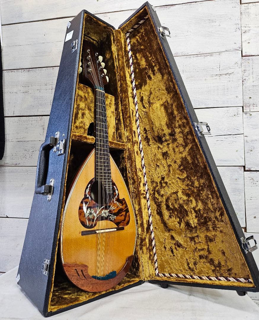 ラファエレ カラーチェ マンドリン 白蝶貝装飾 象嵌 べっ甲 1974年製