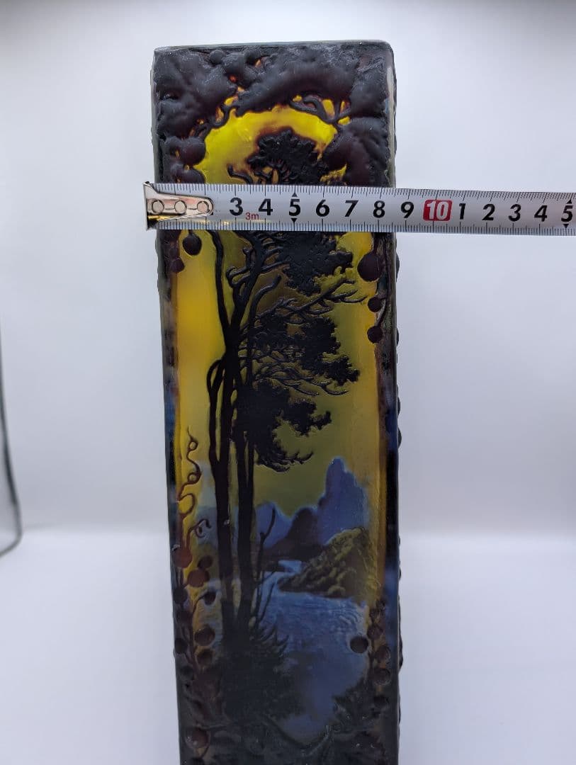 ガレ復刻品 カメオ彫り ガラス工芸品