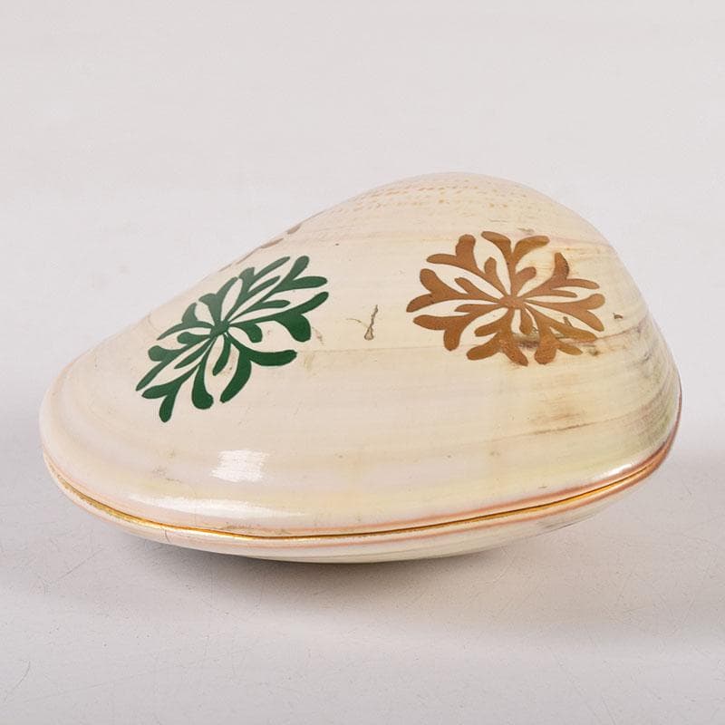 茶道具　中村湖舟作　淡々斎好　海松蒔絵　蛤香合　共布共箱　V　7927