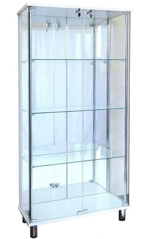 ガラスコレクションケース JONY 背面ミラータイプ ワイドハイタイプ