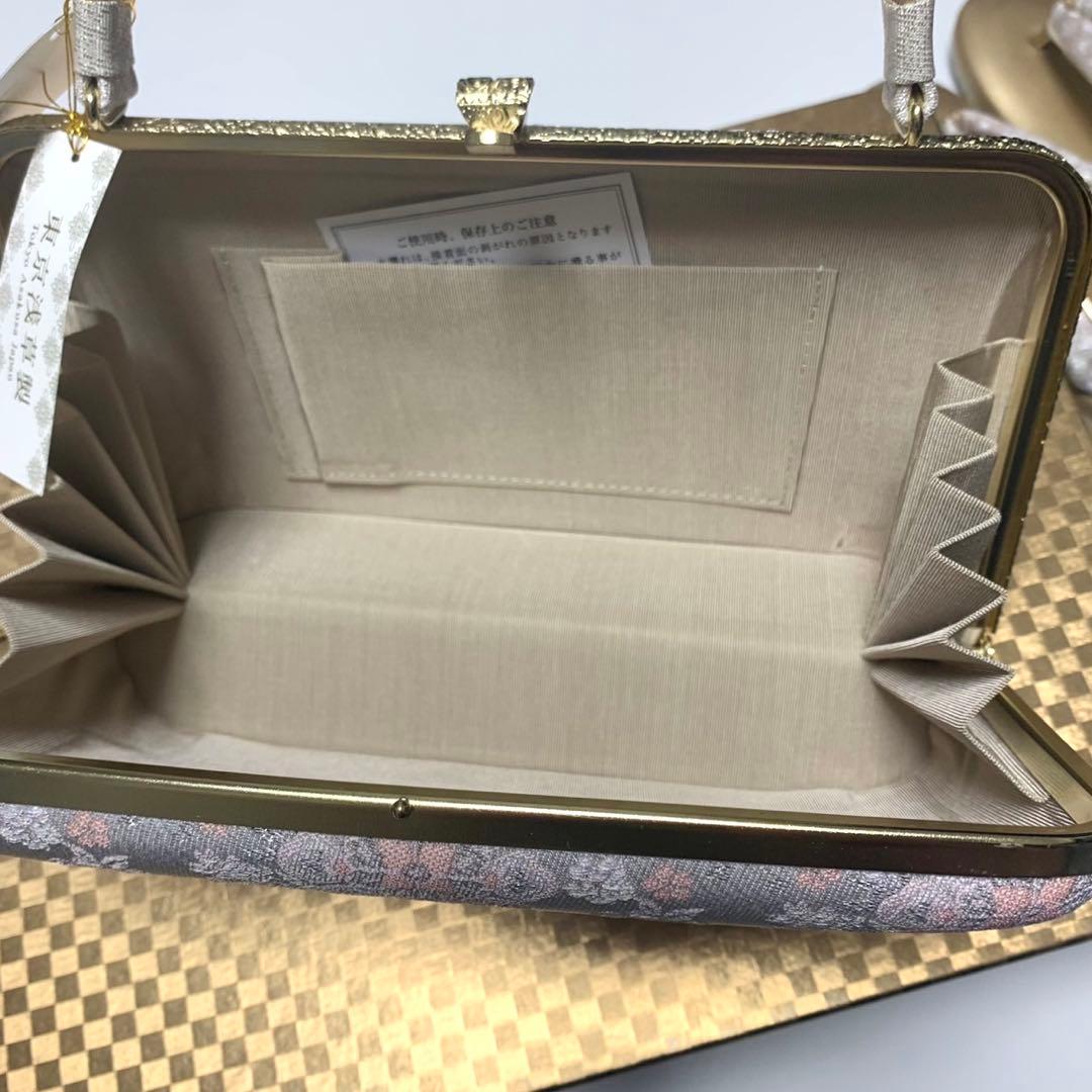 ◆うさうさ235◆新品　和装用バッグ草履のセット（ピンク・金色）