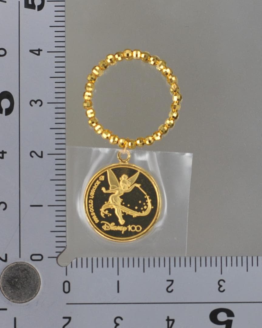 m*o様 Disney Tinker Bell　イエローゴールドのリング　未使用