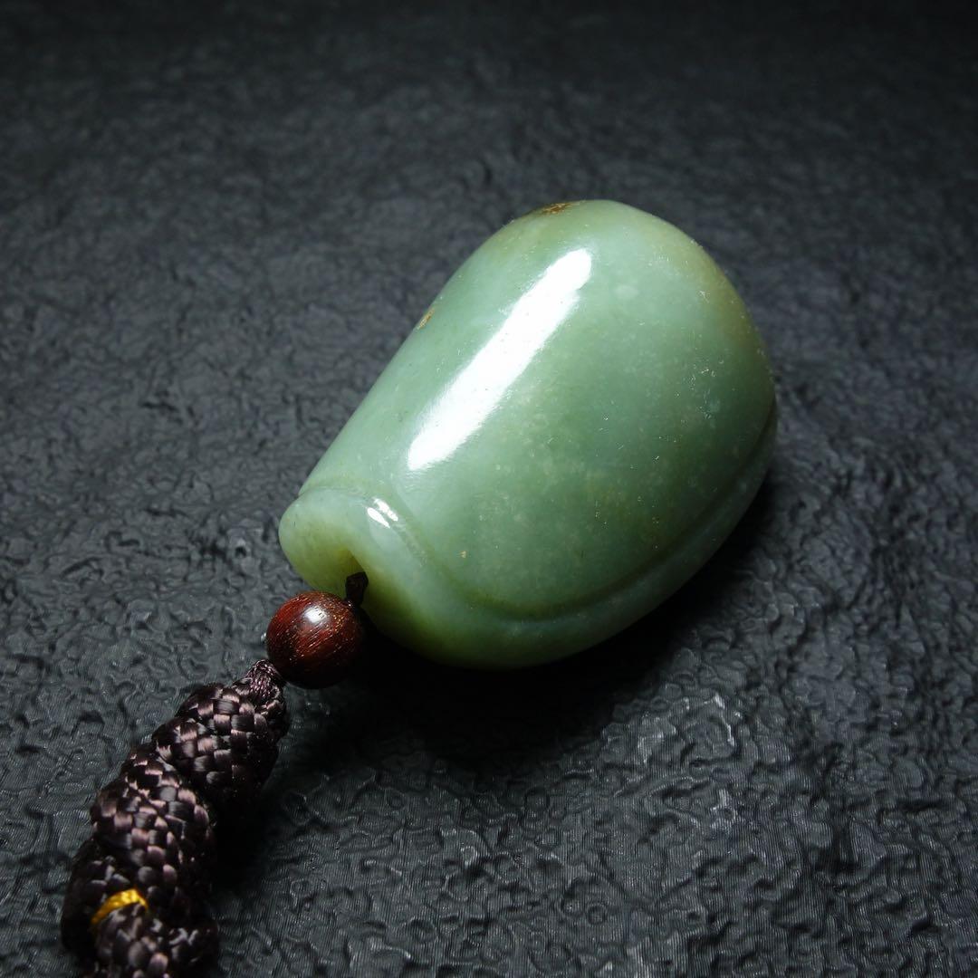 中国美術 唐物 和田玉 玉亀 把件 彫刻 天然石　C1A215