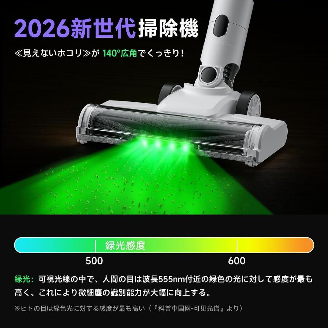 掃除機 コードレス 2026爆進化！新登場 75kPa強力吸引・55分連続稼働