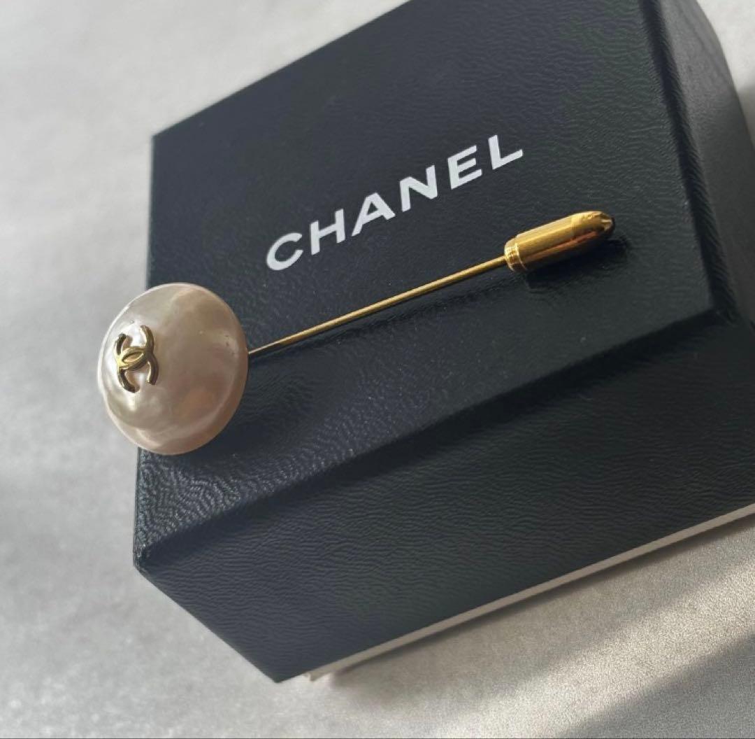 【美品】CHANEL パールピン　ピンブローチ