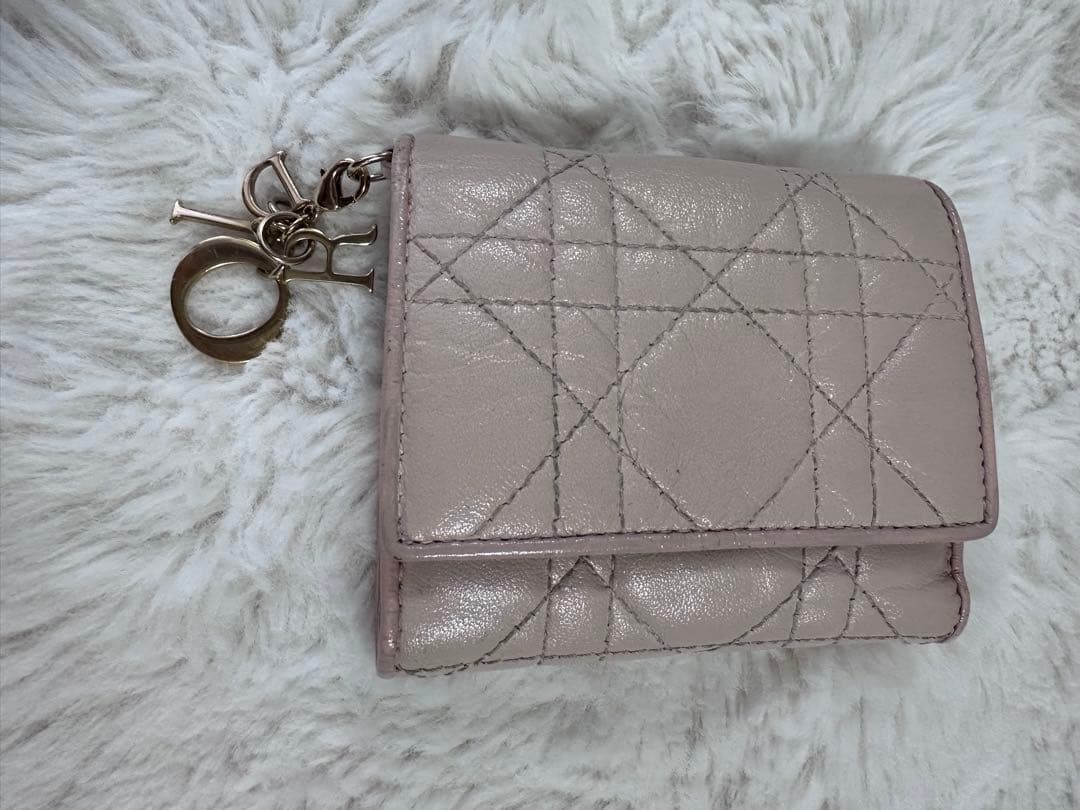 Christian Dior 三つ折り財布 ピンク