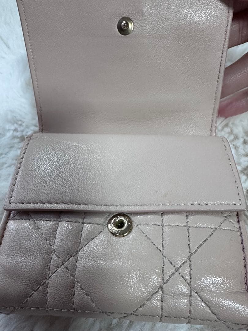 Christian Dior 三つ折り財布 ピンク