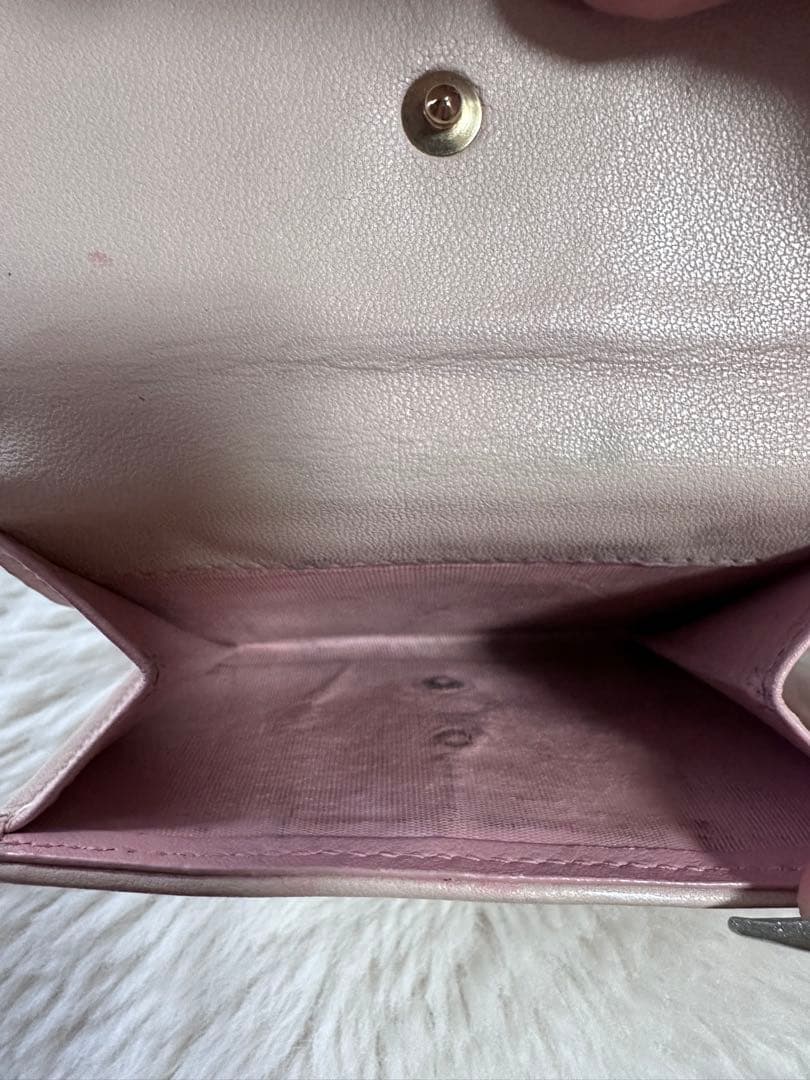 Christian Dior 三つ折り財布 ピンク