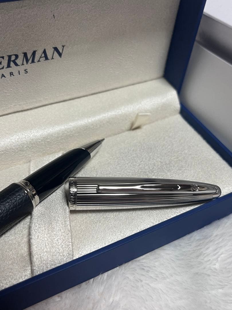 ☆廃番 新品未使用 ウォーターマン ブラックレザーCT SE ボールペン☆