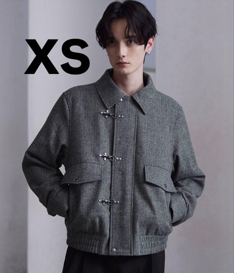 【CLEL】ウールブレンド ヘリンボーンツイードファイヤーマンブルゾン