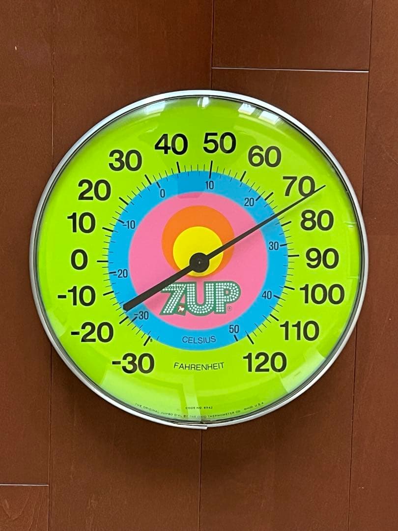 70's ピーターマックス　PETER MAX 7UP 温度計　ヴィンテージ