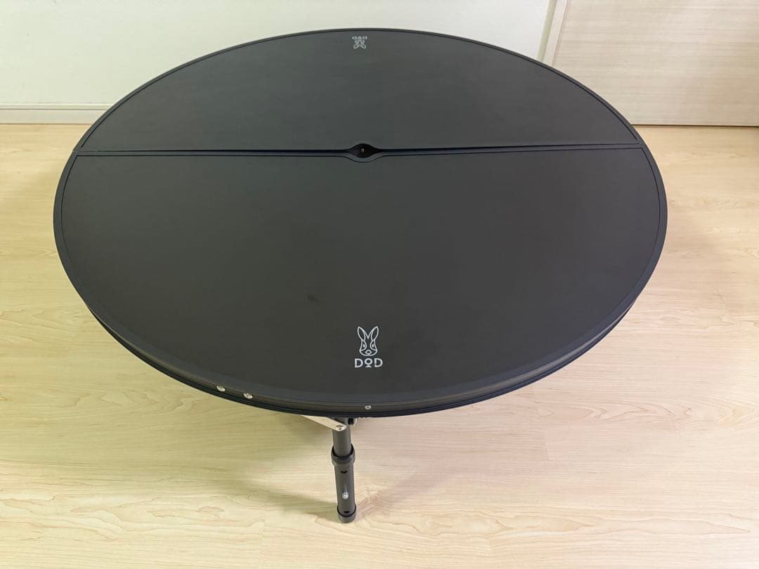 DOD ワンポールテントテーブル 黒 円形90cm