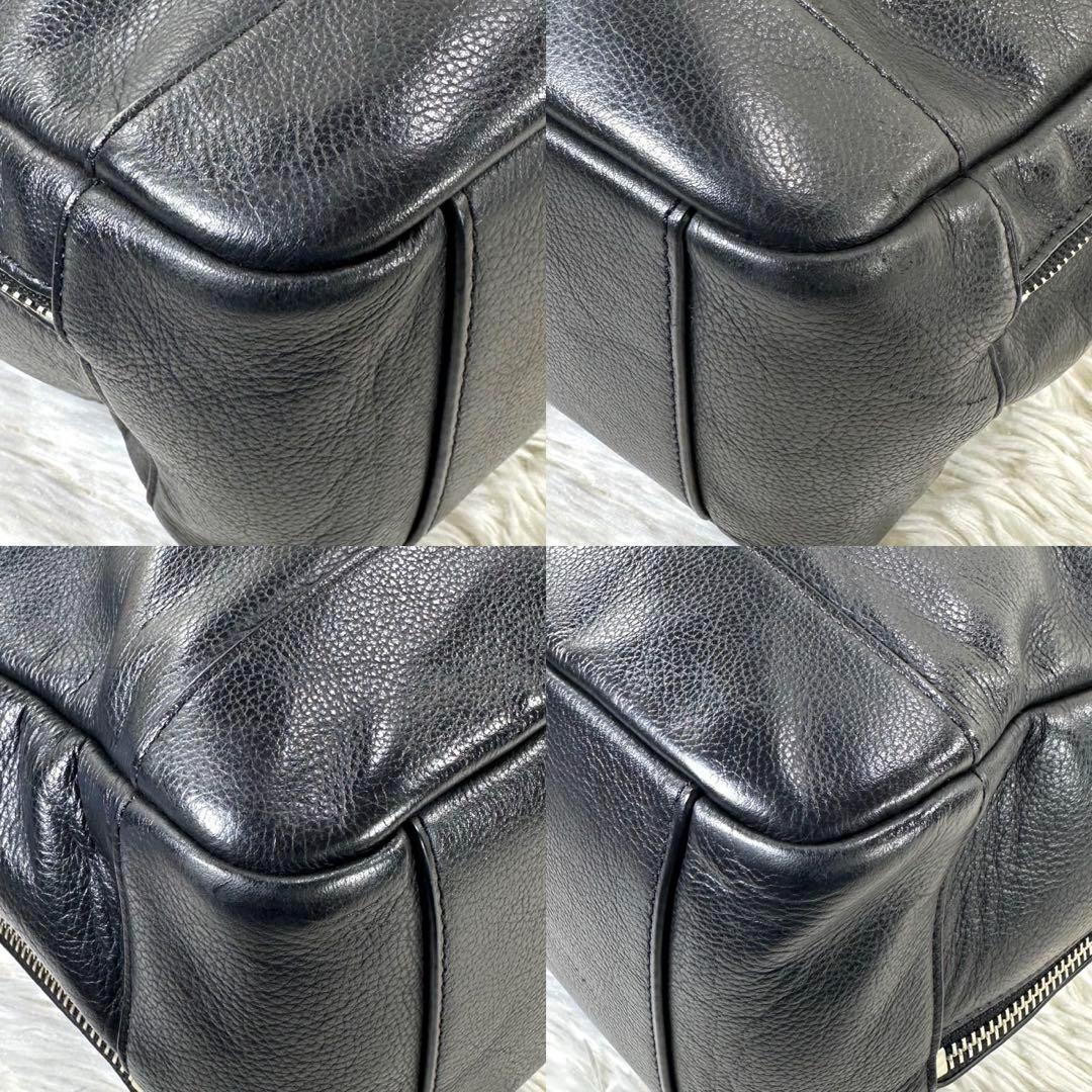 【美品】コーチ 54804 2way ブリーフケース レザー 手提げ 黒 A4可