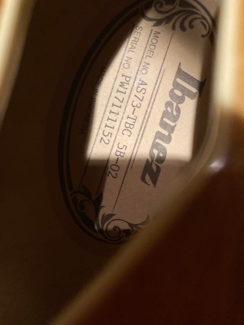 Ibanez AS73 セミアコ　（TBC）