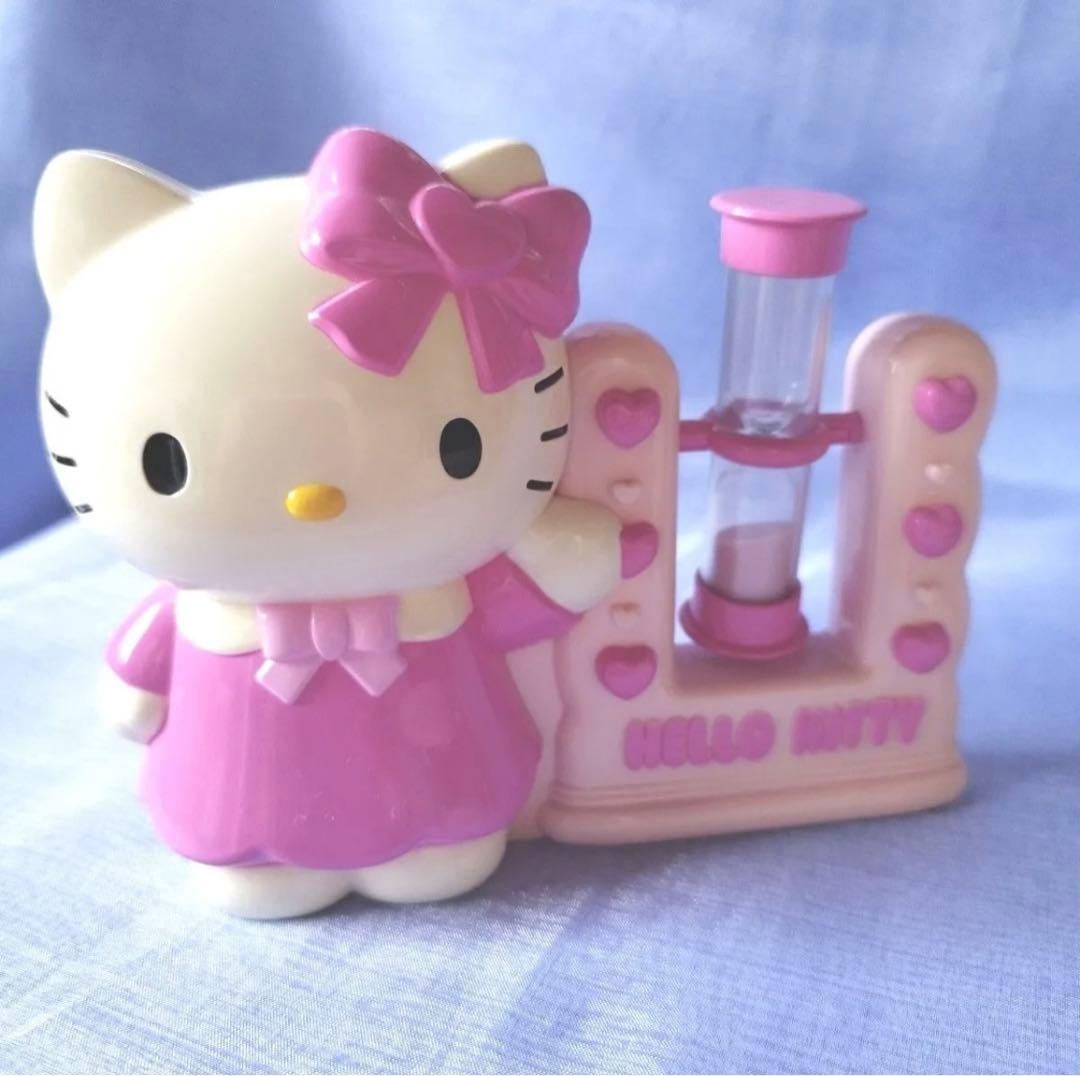 平成レトロ ハローキティ 砂時計 付き ハブラシスタンド　ペンスタンド