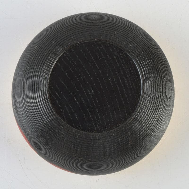 茶道具　塗師　川瀬表完作　内金菊桐紋　寿輪平棗　共箱　V　9541