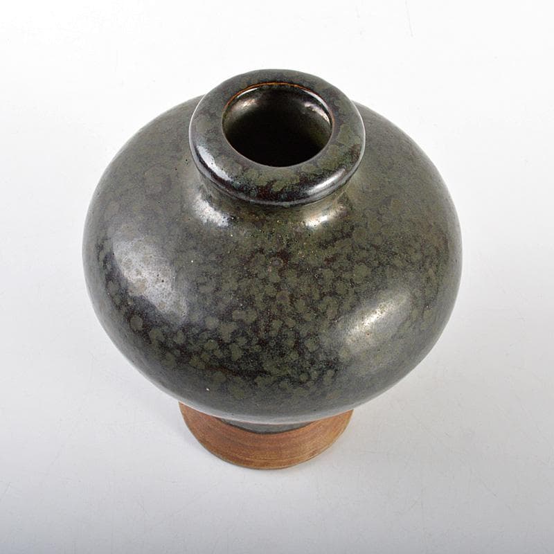 中国　油滴天目釉　壷　梅瓶　時代箱　M　R5663C