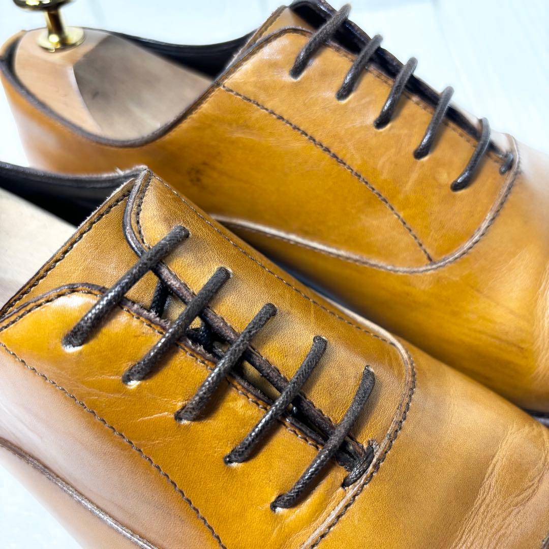 美品　マドラス カンジャーノ イタリア製革靴40ストレートチップ