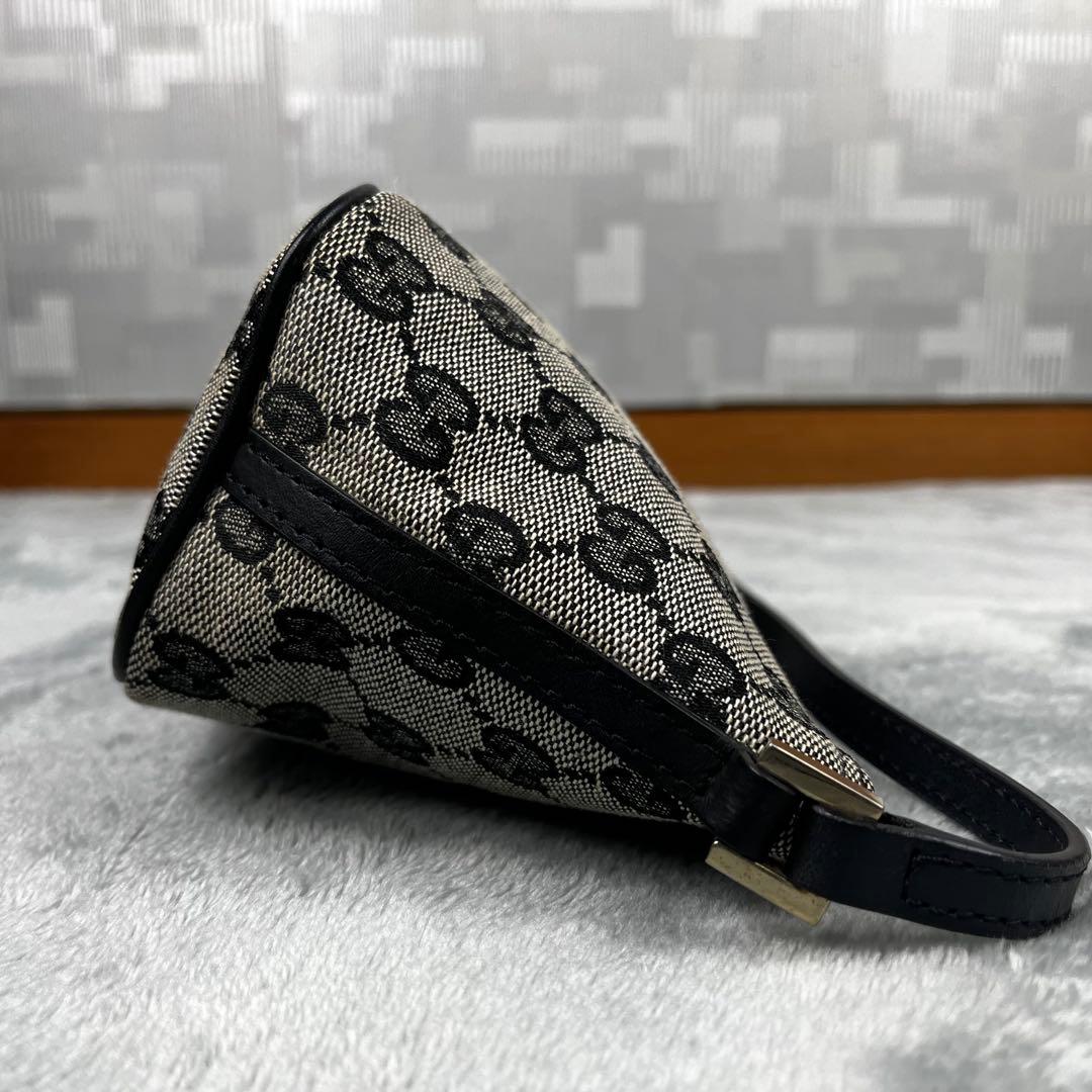 美品 Gucci グッチ アクセサリーポーチ GG グレー ブラック 黒