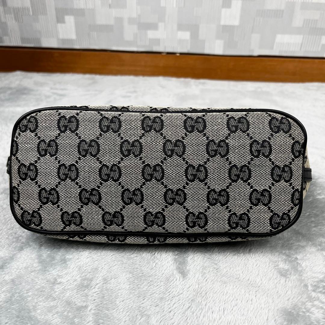 美品 Gucci グッチ アクセサリーポーチ GG グレー ブラック 黒