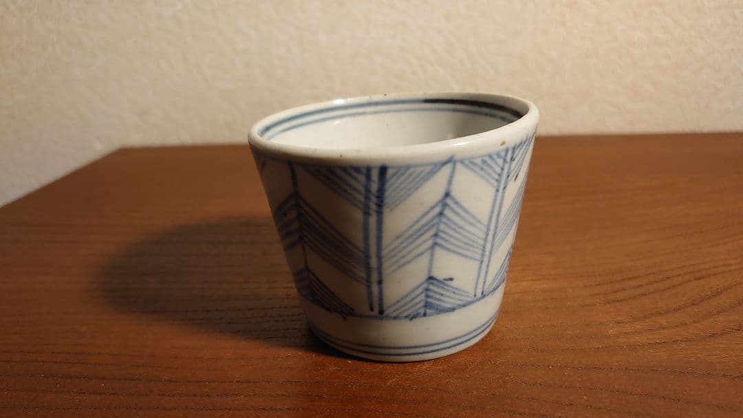 古伊万里　伊万里　蕎麦猪口　そば猪口　矢じり文　江戸期　1客