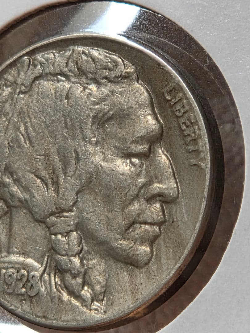 アメリカ合衆国　バッファロー　ニッケル(5セント) 白銅貨 1928 S