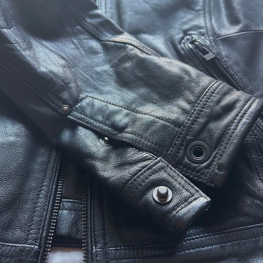 ジャケット・アウター 00s archive double zip leather jacket