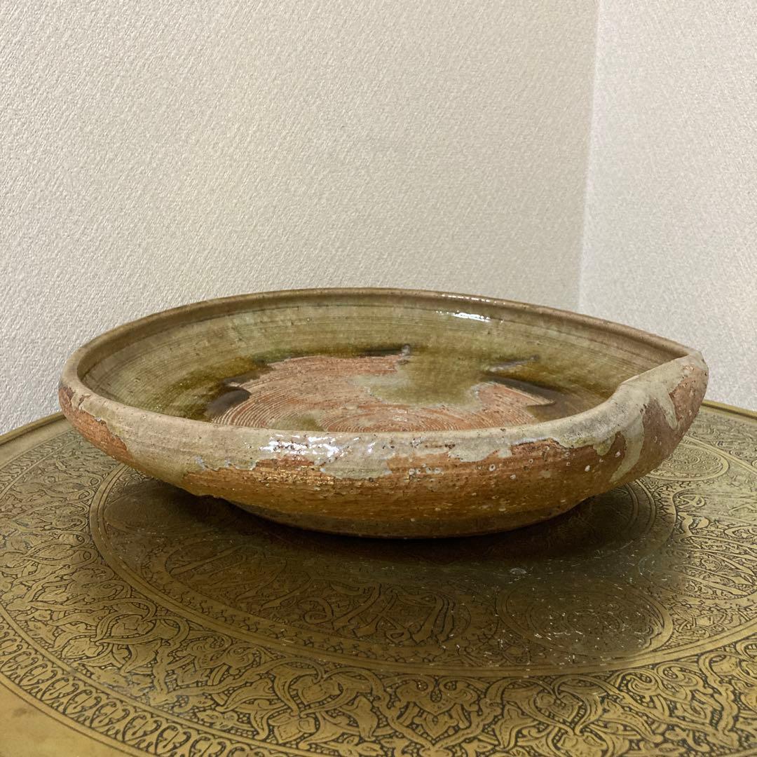時代　大鉢　盛鉢　大皿　飾り皿〈検 信楽焼　古瀬戸　伊賀　織部　唐津　萩